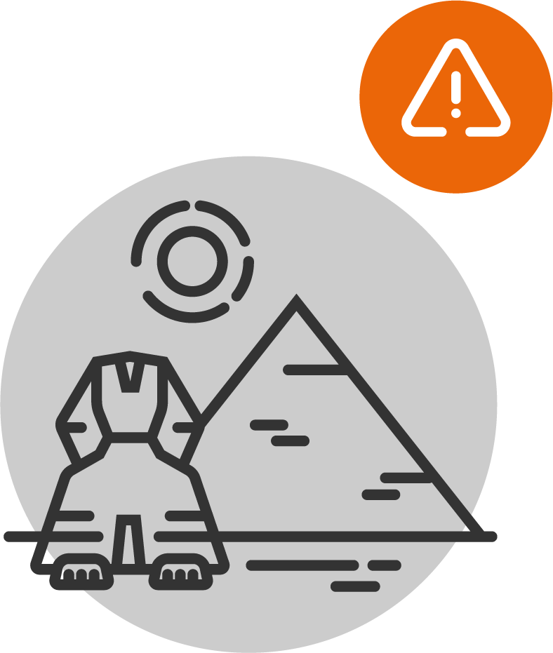 رمز التحذير مع صورة أنثوية